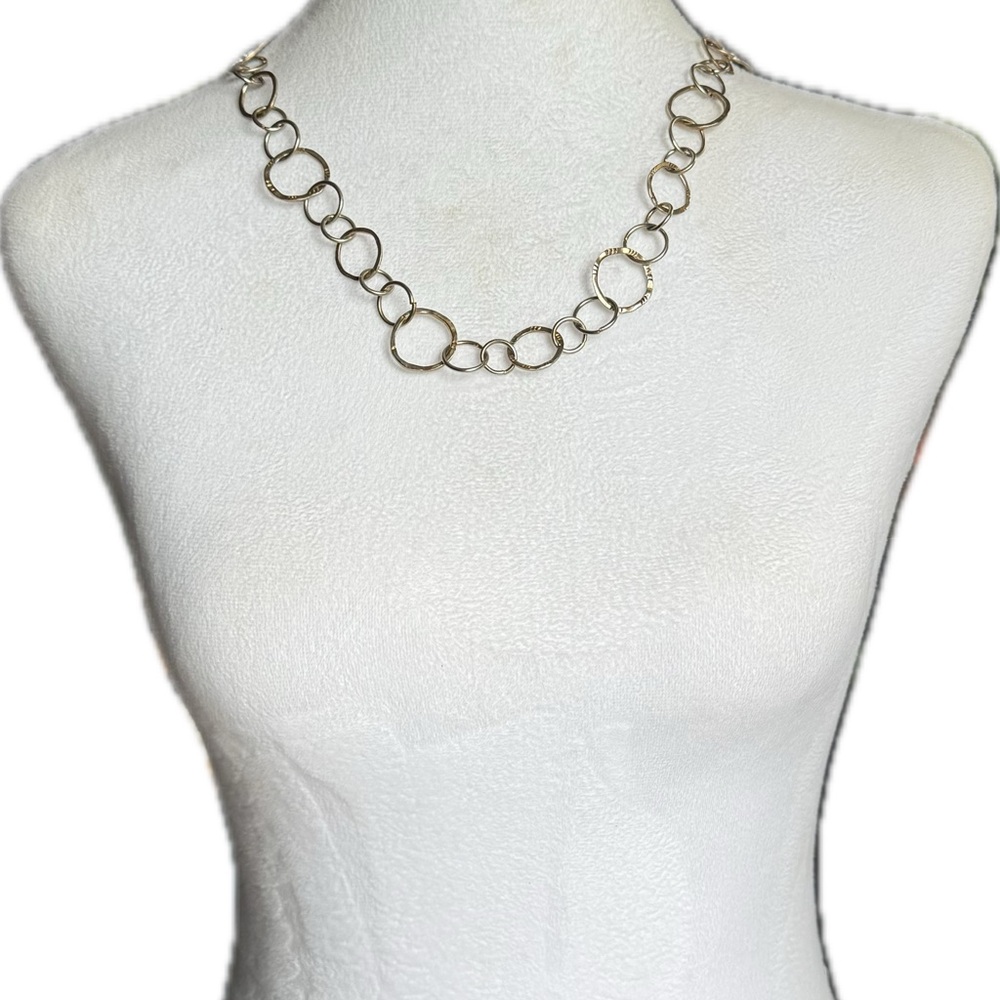 🟡 Cookie Lee 20” Gold Tone Link Necklace - Picture 4 of 11